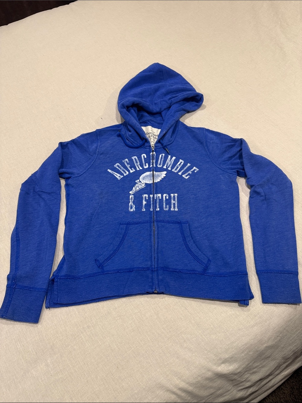 Women’s Abercrombie & Fitch Blue Full-Zip Hooded Sweatshirt size M